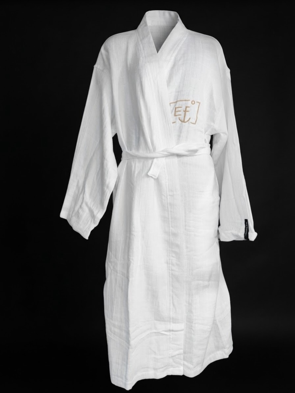 Guy Louche 100% organic Cotton White Bathroom robe